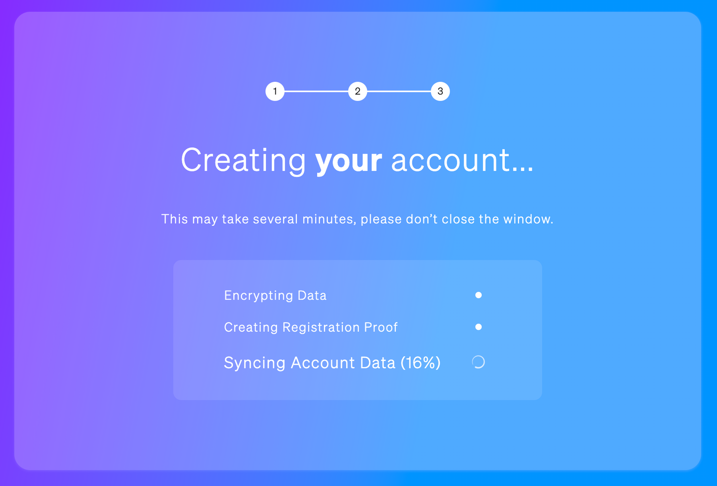 Create account